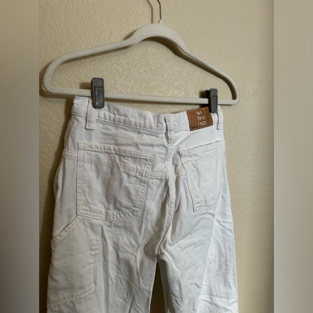 Free People We The Free Tinsley Baggy‎ High Rise Jean Size 26 in Optic White - Picture 7 of 11